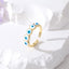 Casual Bohemian Evil Eye Alloy Enamel Women's Open Ring