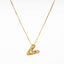 Elegant Gold Plated Zircon Letter Pendant Necklace - Minimalist Design