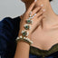 Vintage Style Rhinestone & Pearl Tassel Alloy Bracelet - Exotic Gold Finish Women's Jewelry