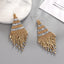 Bohemian Color Block Seed Bead Tassel Earrings