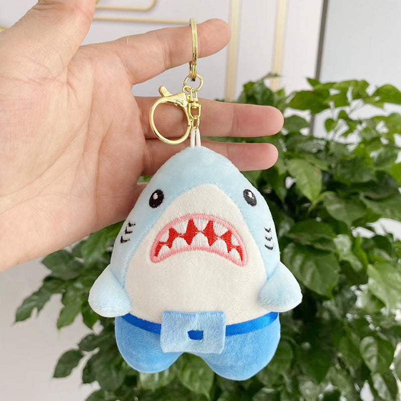 Cute Plush Shark Keychain Bag Pendant Toy