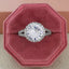 Classic Zircon Diamond Wedding Ring in White Gold Copper for Women