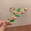 Strawberry Durian Cherry Metal Hair Claw Clip with Imitation Pearl