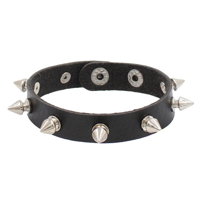 Punk Studded PU Leather Unisex Wristband Bracelet