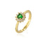 Fashion Geometric Gold Plated Zircon Open Ring for Women