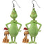 Cartoon Character Grinch Christmas Acrylic Drop Earrings