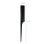 Basic Solid Color Black Plastic Hair Comb with Pointed Tail