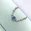 Simple Style Sterling Silver Moissanite Star and Blue Topaz Bracelet