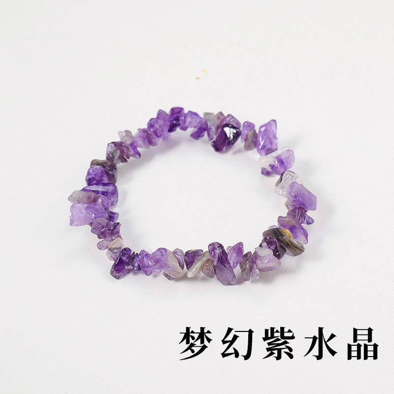 Irregular Crystal Beaded Agate Bracelet for Women