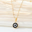 Vintage Evil Eye Resin Pendant Necklace - Unisex Turkish Design