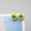 Simple Double Circle Alloy Stud Earrings for Women