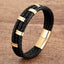 Men's Multi-Layer Punk Streetwear Stainless Steel Buckle Leather Bracelet