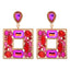 1 Pair Geometric Alloy Inlay Glass Stone Women's Drop Earrings