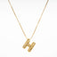 Elegant Gold Plated Zircon Letter Pendant Necklace - Minimalist Design