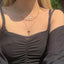 Simple Classic Cross Gold Plated Layered Necklace with Pearl Pendant