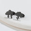 Geometric Titanium Steel Asymmetric Cloud Lightning Stud Earrings