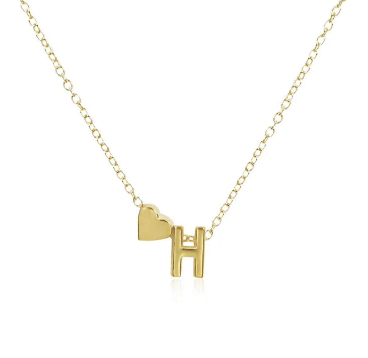 Fashion Letter Heart Shape Alloy Copper Plating Pendant Necklace