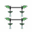 Classic Bat Design Stainless Steel Zircon Inlay Belly and Nipple Ring Set