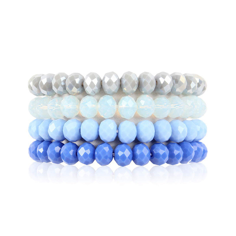 Fashion Crystal Beaded Elastic Bracelets for Women