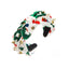 Elegant Rhinestone Pearl Inlay Floral Hair Band