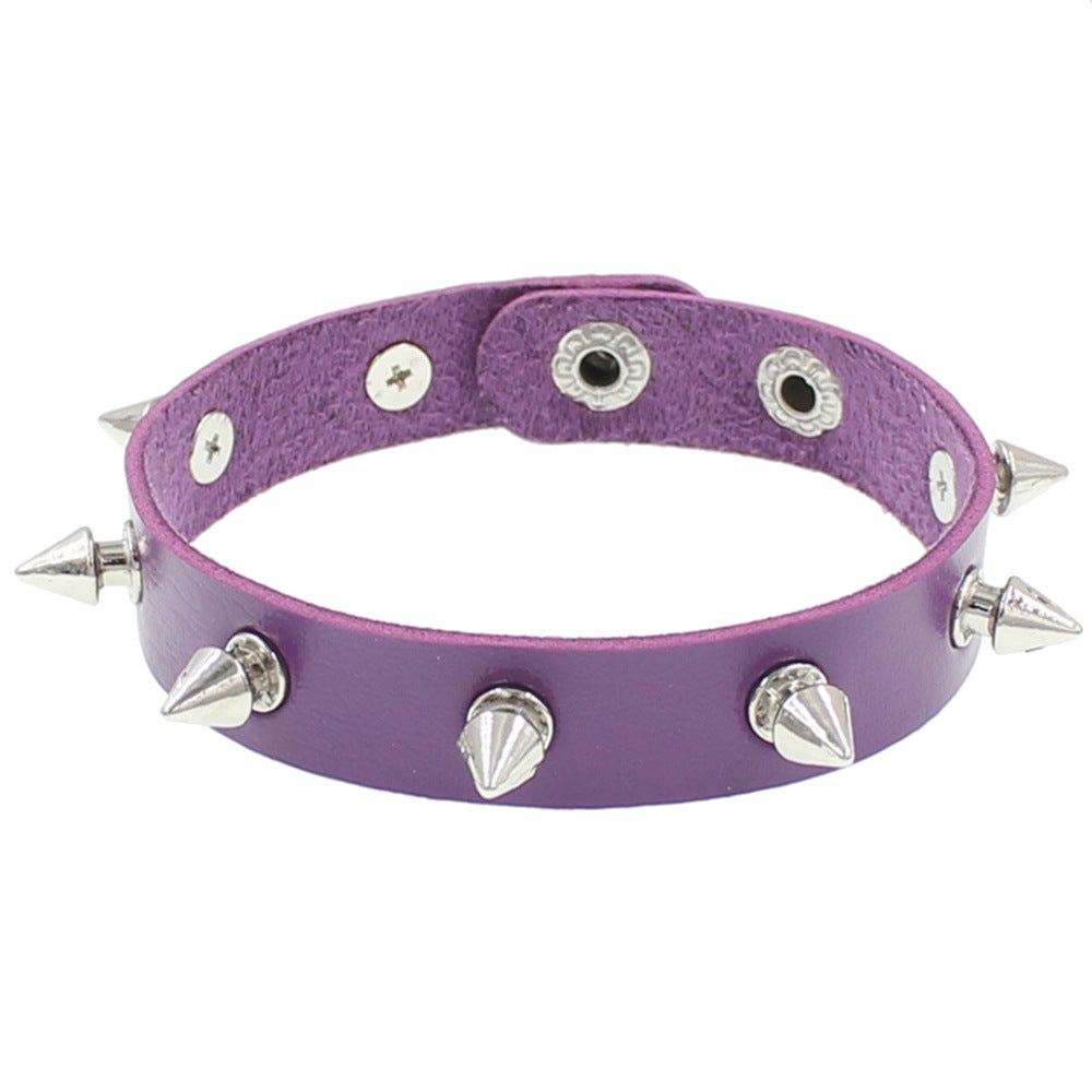 Punk Studded PU Leather Unisex Wristband Bracelet