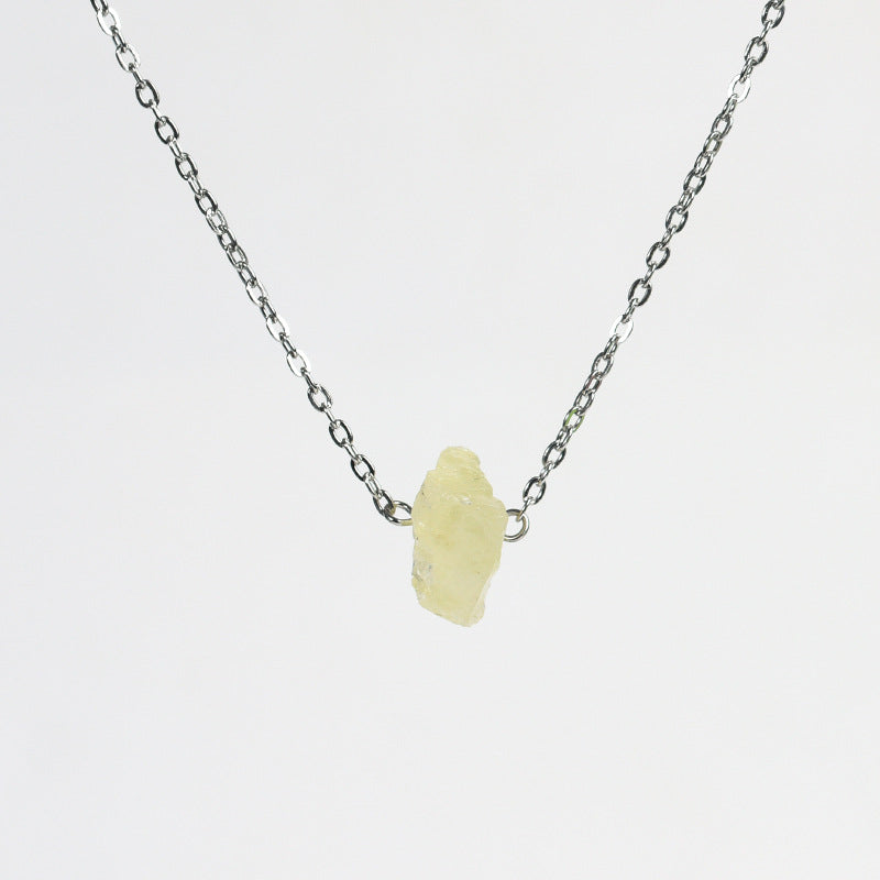 Fashion Geometric Metal Natural Stone Unisex Pendant Necklace 1 Piece