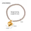 18K Gold Plated Heart Shape Bracelet and Retro Classic Love Necklace Set