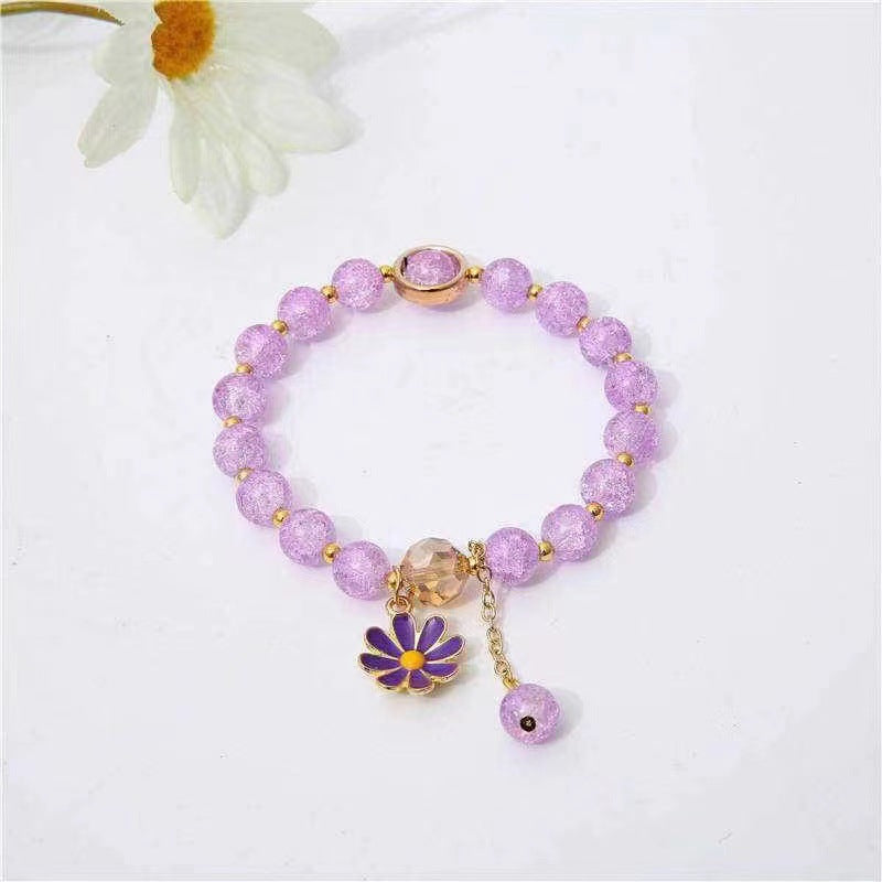 Sweet Daisy Crystal Beaded Women's Bracelet