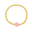 Korean Style Smiley Face Beaded Gold-Plated Bohemian Bracelet