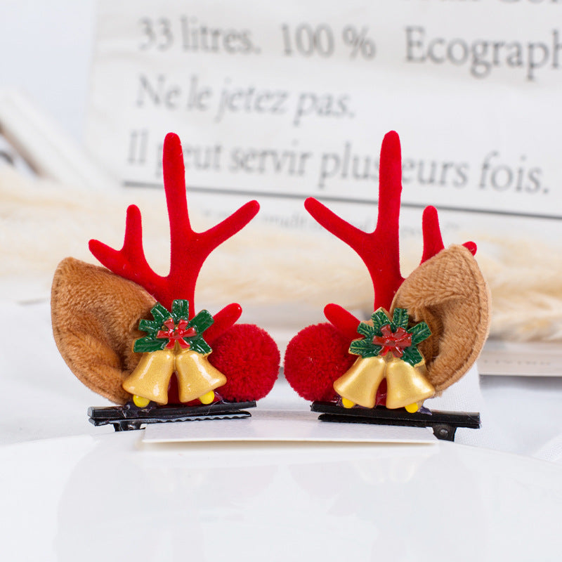 Cute Antlers Alloy Hair Clip and Headband for Christmas