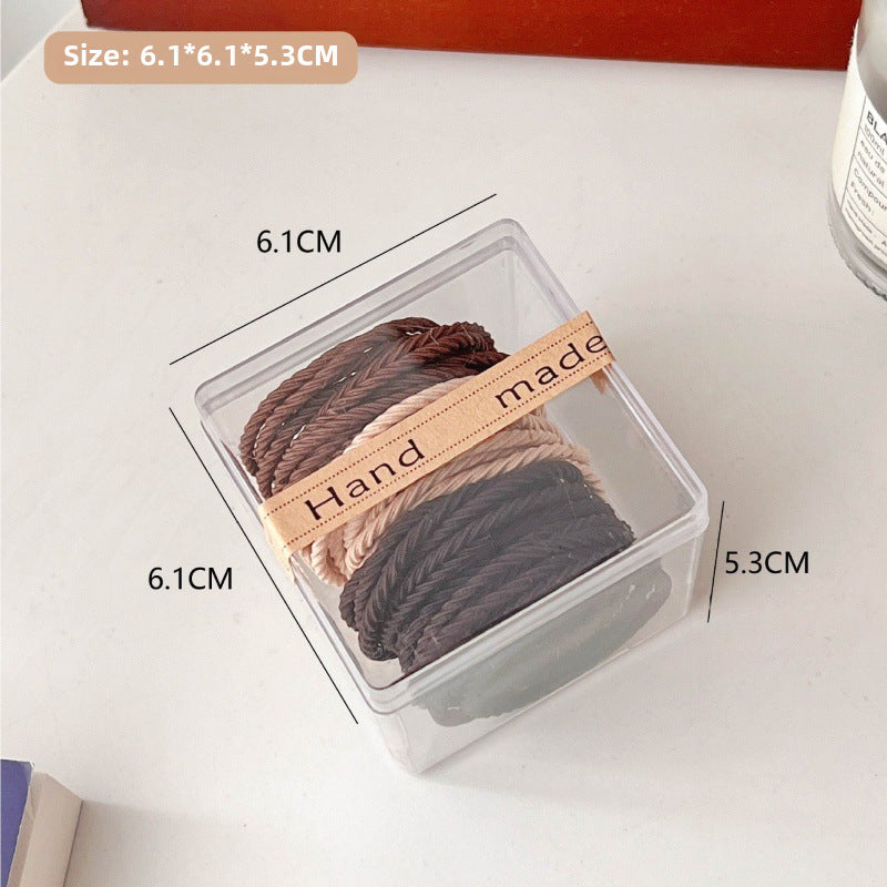 Simple Style Elastic Hair Tie Set - Versatile Seamless Rubber Bands