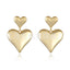 1 Pair Minimalist Heart Shape Plated Copper Drop Earrings