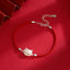 Sterling Silver Zodiac Dragon Red Rope Bracelet - Women's Year of the Dragon Gift