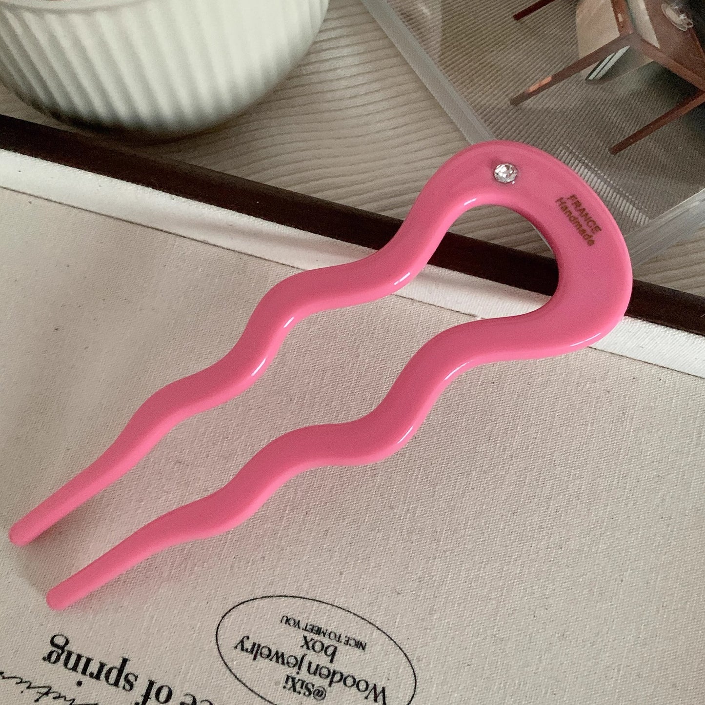 Elegant Retro U-Shaped Acetate Hairpin for Women