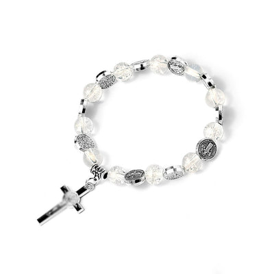 Simple Style Cross Crystal Beaded Bracelet