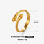 18K Gold Plated Stainless Steel Minimalist Open Ring