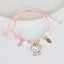 Fashion Animal Alloy Beaded Enamel Rabbit Bracelet for Women and Couples