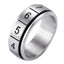Hot Selling Fashion New Roman Numeral Rotating Titanium Steel Ring