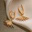 1 Pair Elegant Bow Knot Zircon Inlay Copper Drop Earrings