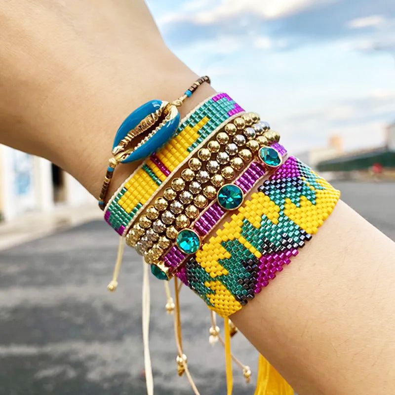 Bohemian Miyuki Beaded Geometric Women's Bracelet Set