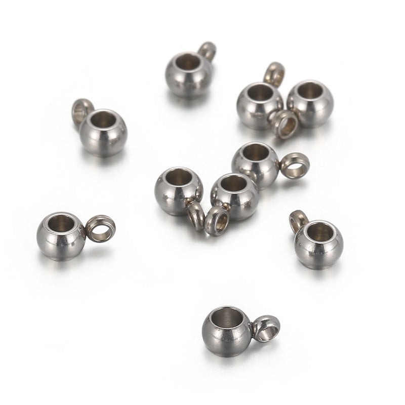 18K Gold Stainless Steel Hollow Beaded Jewelry Accessories with Positioning Ring