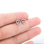 Stainless Steel Geometric Rose & Animal Stud Earrings Set