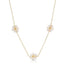 14K Gold Plated Flower and Freshwater Pearl Copper Necklace