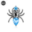 Spider Zircon Titanium Lip and Ear Studs - Polished Hip-Hop Punk Style Piercing Jewelry