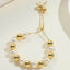 14K Gold Plated Vintage Style Pearl Beaded Round Bracelet