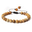 Ethnic Natural Stone Agate Beaded Adjustable Yoga Bracelet