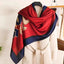 Women's Retro Printed Satin Silk Scarf Shawl Wrap