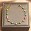 Lady Devil's Eye Adjustable Colorful Vintage Stainless Steel Bracelet