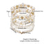 Elegant Geometric Imitation Pearl Unisex Bracelet Set - 4-Piece European and American Style Luxury Jewelry