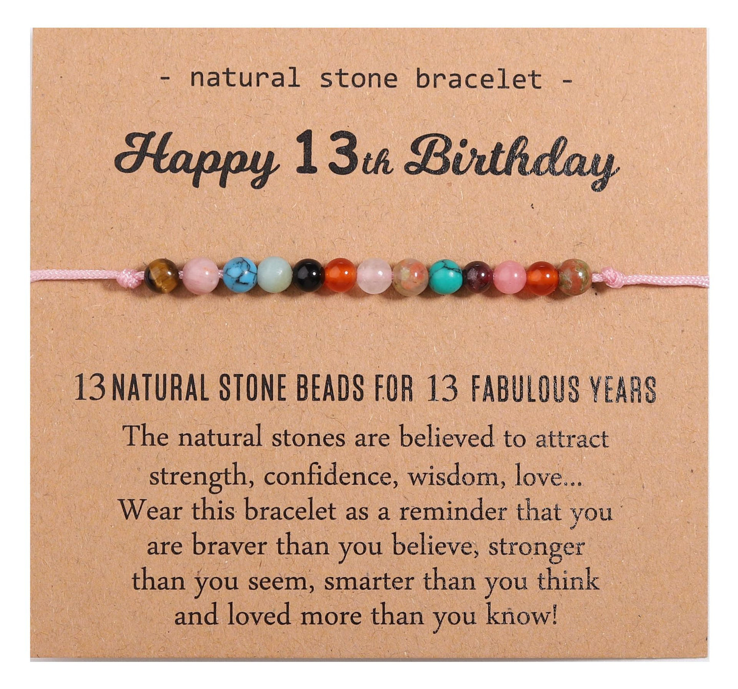 Simple Style Classic Circle Natural Stone Bracelets for Women - Candy Color Birthday Gift Bracelet